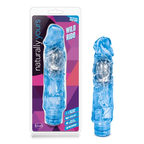 Wild Ride Realistic Vibrating Dildo - Blue, 9 inch