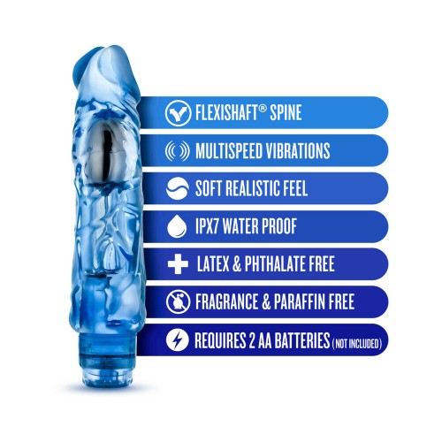 Dildo Vibrador Realista Wild Ride - Azul, 9 in.