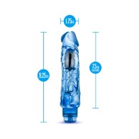 Dildo Vibrador Realista Wild Ride - Azul, 9 in.