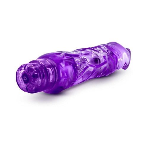 Naturally Yours Wild Ride Dildo Vibrador Realista de 9 in. Púrpura