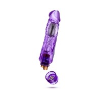 Naturally Yours Wild Ride Dildo Vibrador Realista de 9 in. Púrpura