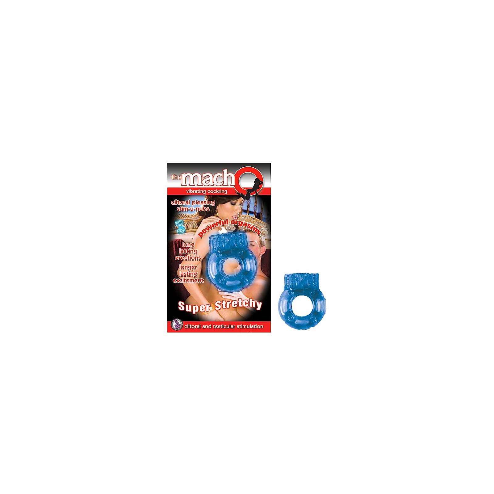 Macho Vibrating Cockring - Blue - Maximize Your Pleasure