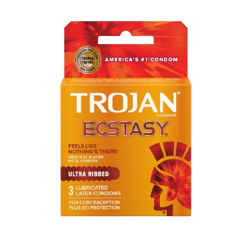 Trojan Ultra Ribbed Ecstasy (2 pack)