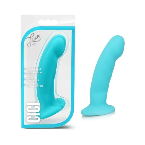 Luxe Cici Dildo Curvado de Silicona de 6.5 in. para Estimulación del Punto G y P