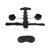 Set de Restricción Ajustable de Cuello y Muñeca Lux Fetish para Bondage Ligeros