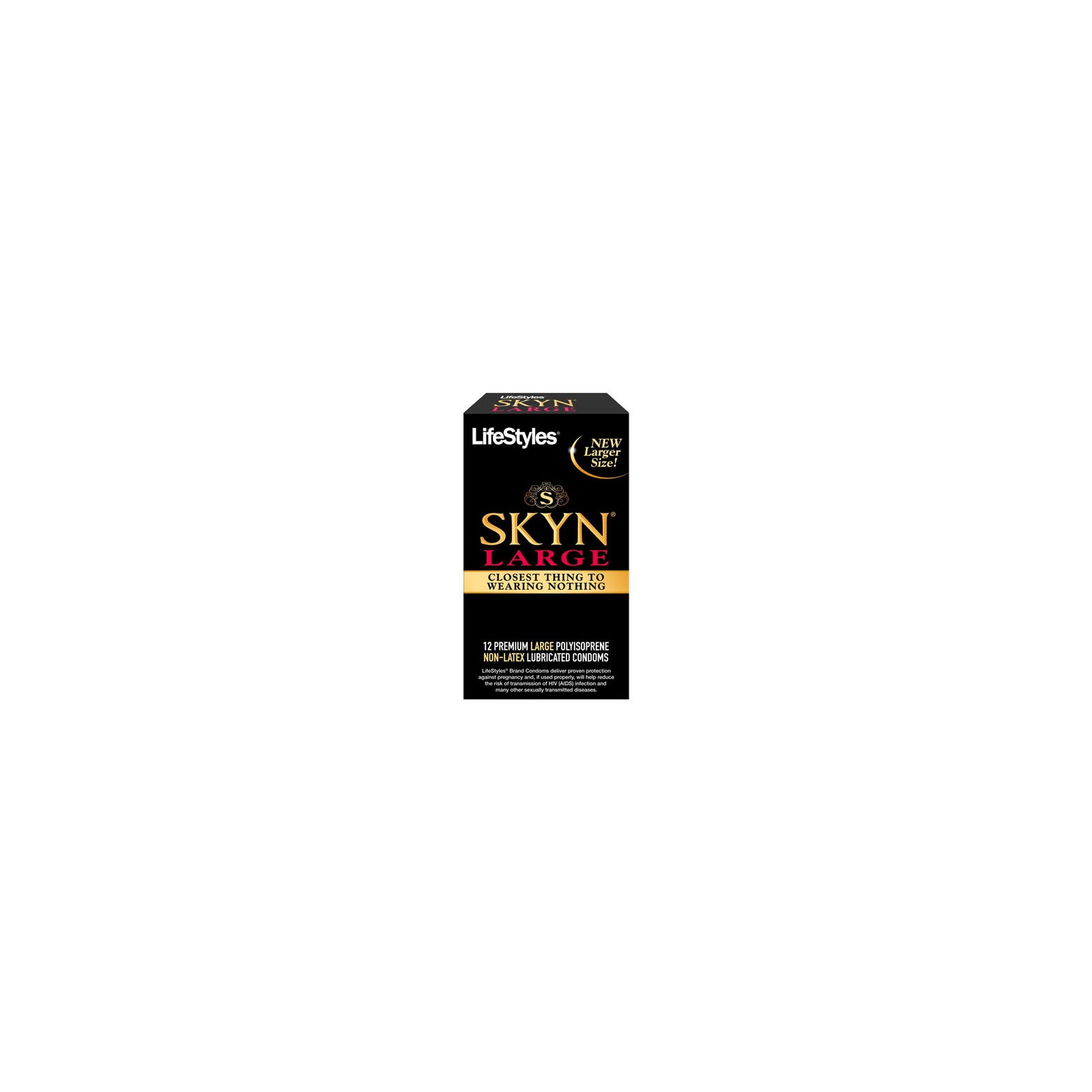 Lifestyles SKYN Grande - Condones de Poliisopreno - Paquete de 12