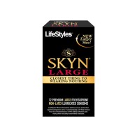 Lifestyles SKYN Grande - Condones de Poliisopreno - Paquete de 12