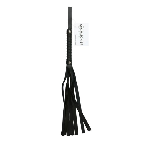 Flogger de Faux Leather Negro Sportsheets Sex & Mischief