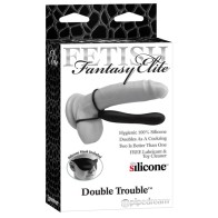 Pipedream Fetish Fantasy Elite Dildo Strap-On de Entrada Doble de 6 Pulgadas Negro