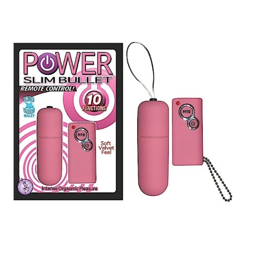 Power Slim Bullet Remote Control in Pink