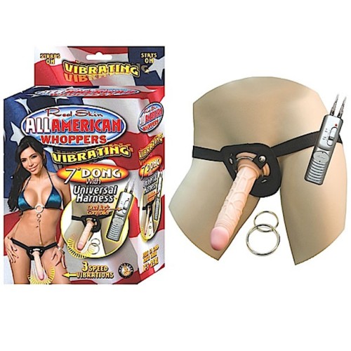 All American Vibrating Dong with Universal Harness