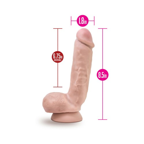 Dildo Realista X5 Hard On de 8.5 in. con Testículos Beige