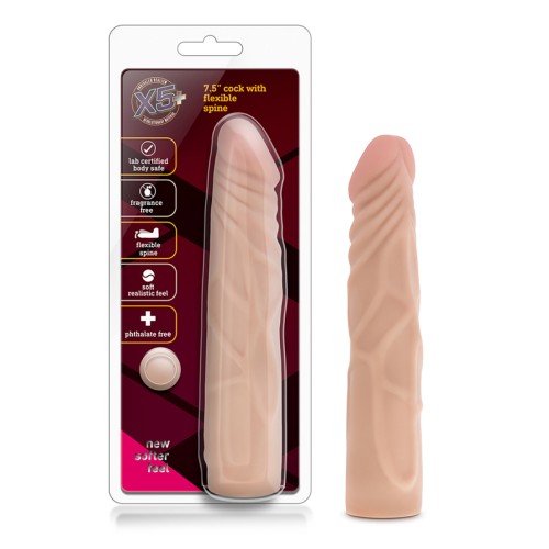 Dildo Posable Realista 7.5in X5 Plus para Placer Auténtico