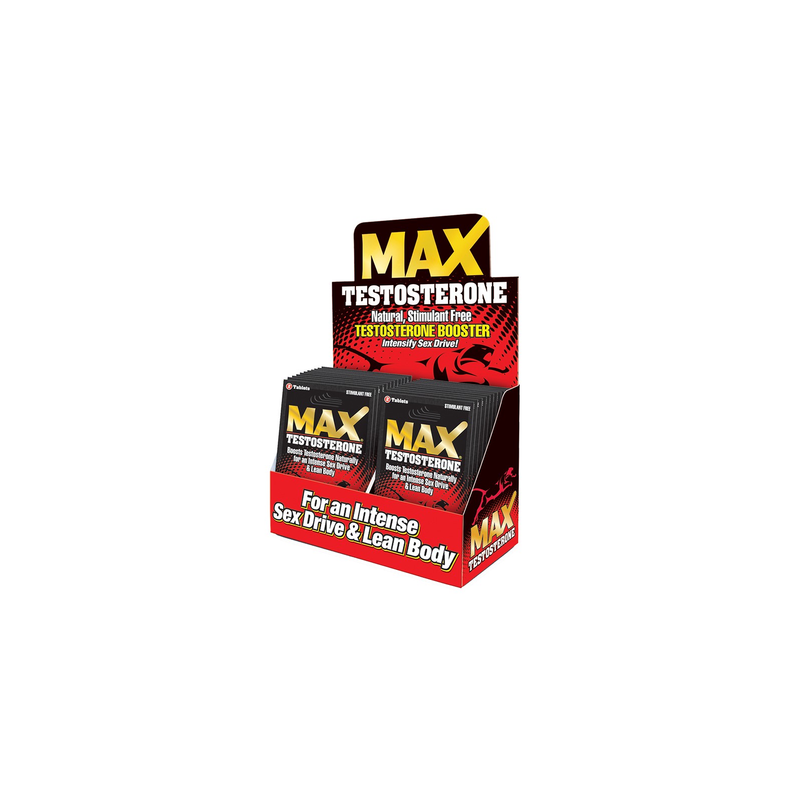 MaxTestosterone Booster Pills 2-Pack Display