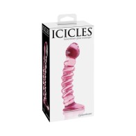 Dildo de Vidrio Icicles No. 28 - Elegante y Único