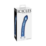 Dildo de Vidrio Texturizado Pipedream Icicles No. 29 para Placer Sensual