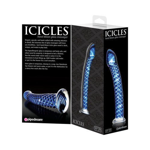 Pipedream Icicles No. 29 Textured Glass Dildo for Sensual Pleasure