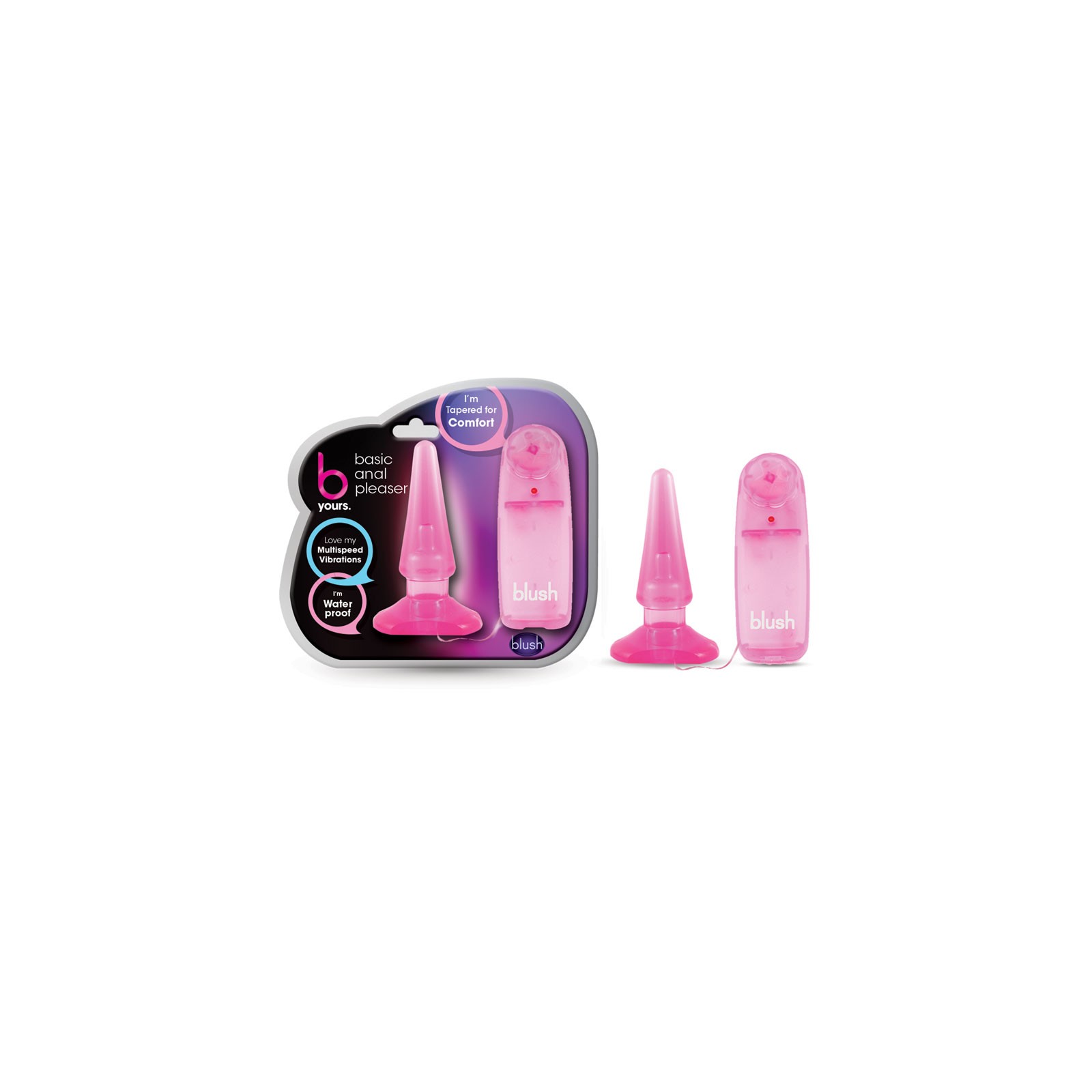 B Yours Basic Remote-Controlled Vibrating Anal Plug Pink