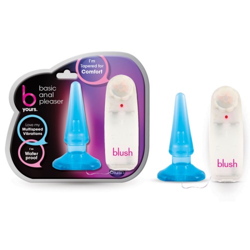 B Yours Basic Anal Pleaser Vibrating Anal Plug Blue