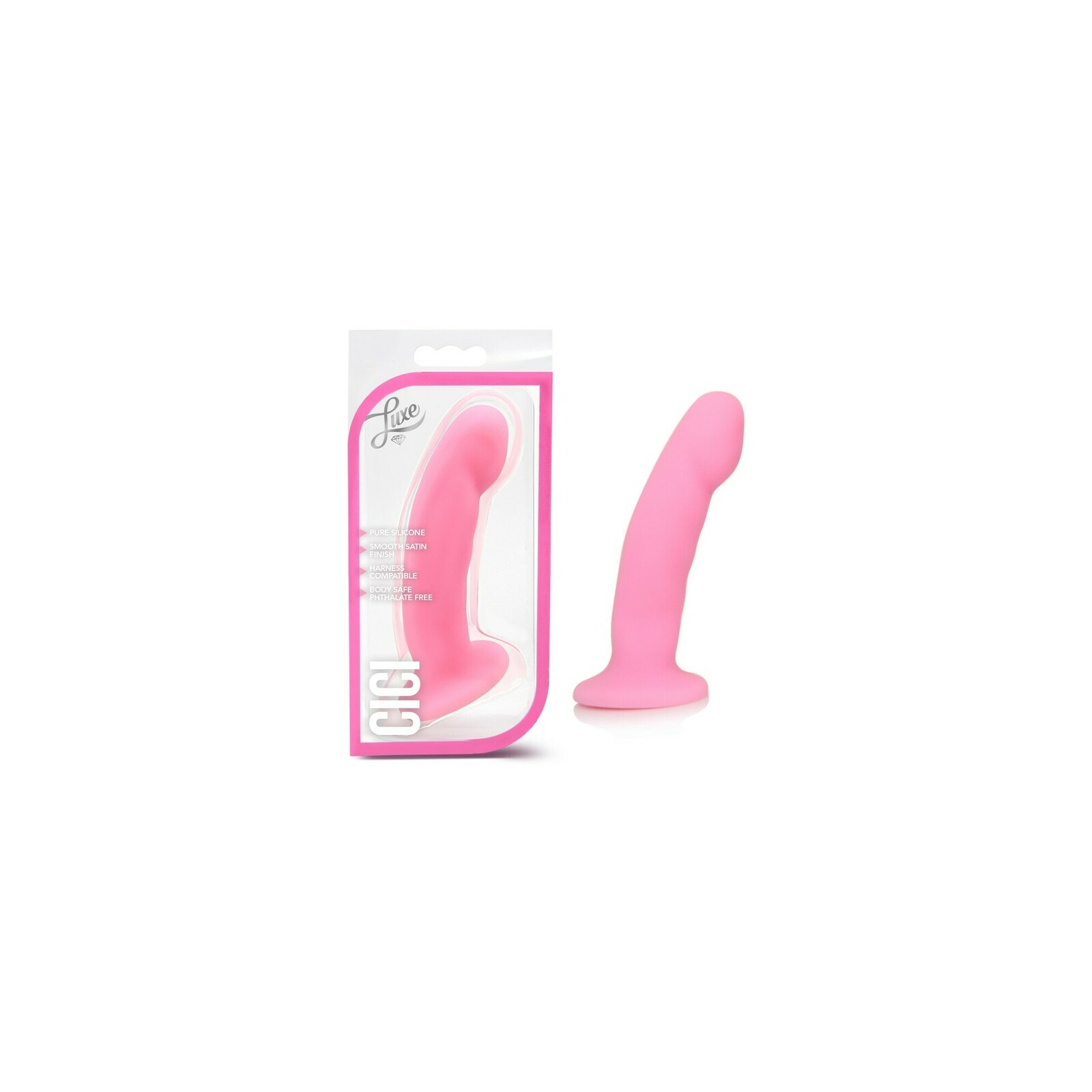 Dildo Curvado de Silicona Luxe Cici de Alta Calidad