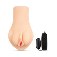 X5 Men Honey Pot Vagina Stroker con Vibrador Bullet Control Remoto Beige