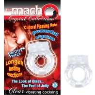 Macho Crystal Vibrating Cock Ring Clear