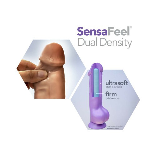 Au Naturel Tomas 9 in. Dual Density Vibrating Dildo