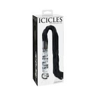 Icicles No. 38 Leather Flogger with Glass Handle - Unique Pleasure