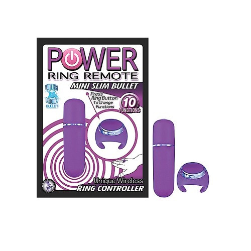 Power Ring Remote Mini Slim Bullet para Placer Discreto