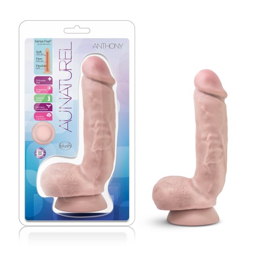 Au Naturel Anthony 8.5 inch Posable Dildo with Balls - Beige