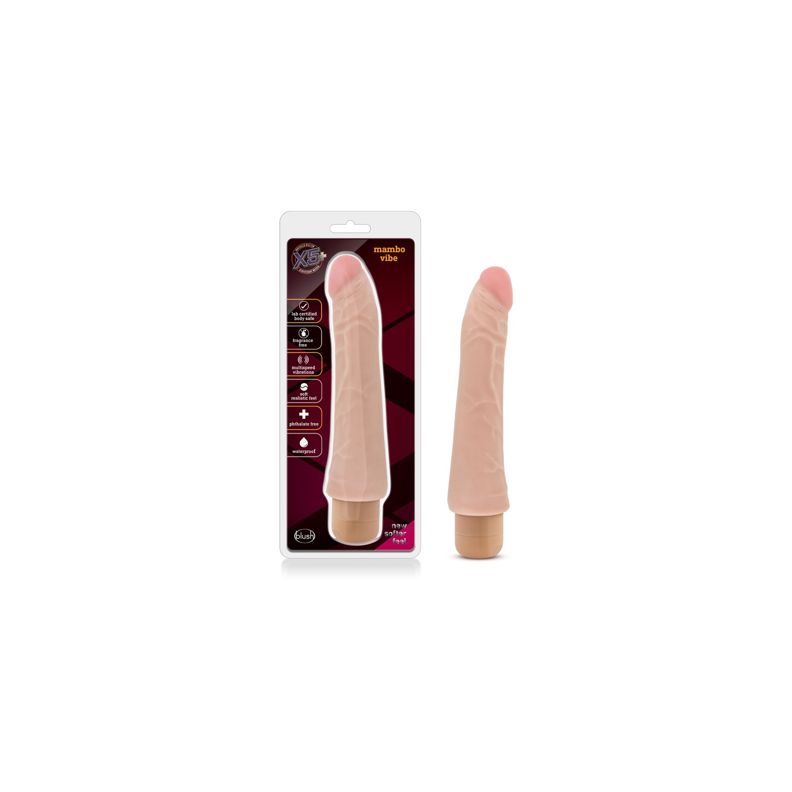 X5 Plus Mambo Vibe Dildo Vibrador Realista de 9.25 in.