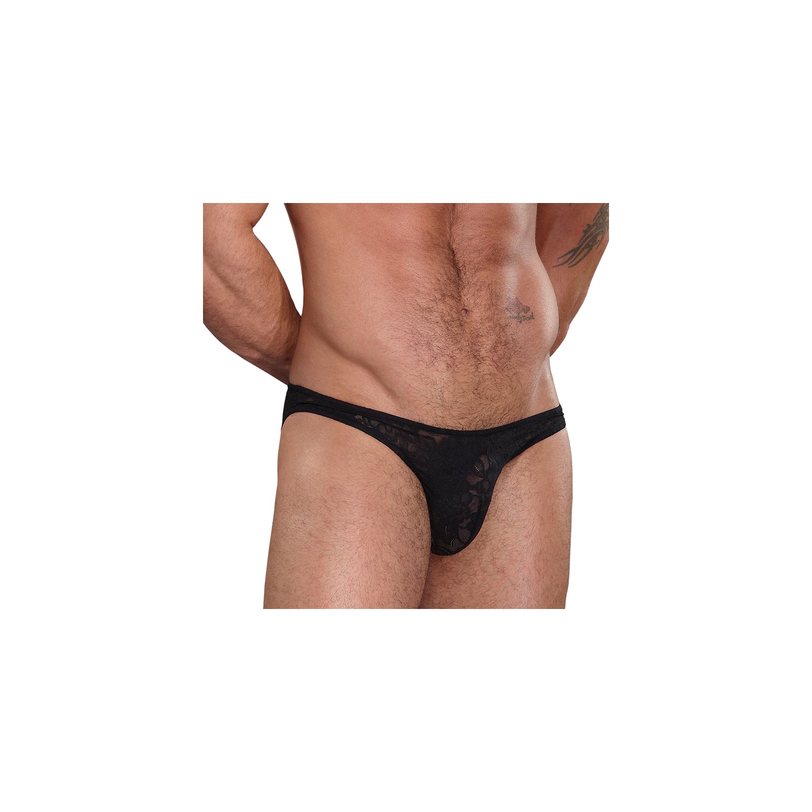 Bikini de Encaje Elástico Male Power - Elegante Lencería Masculina