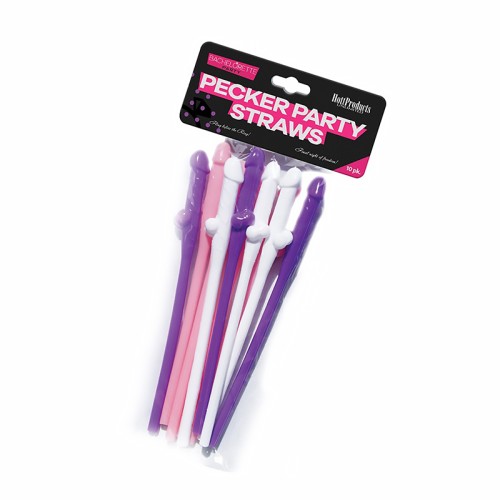 Bachelorette Pecker Party Straws 10-Pack