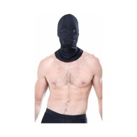 Pipedream Zipper Face Hood in Black