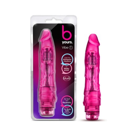 B Yours Vibe 1 Realistic Vibrating Dildo in Pink