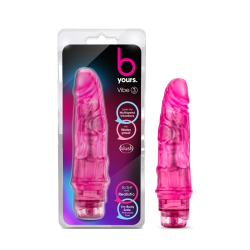 Blush B Yours Vibe 3 Dildo Vibrante Realista Rosa