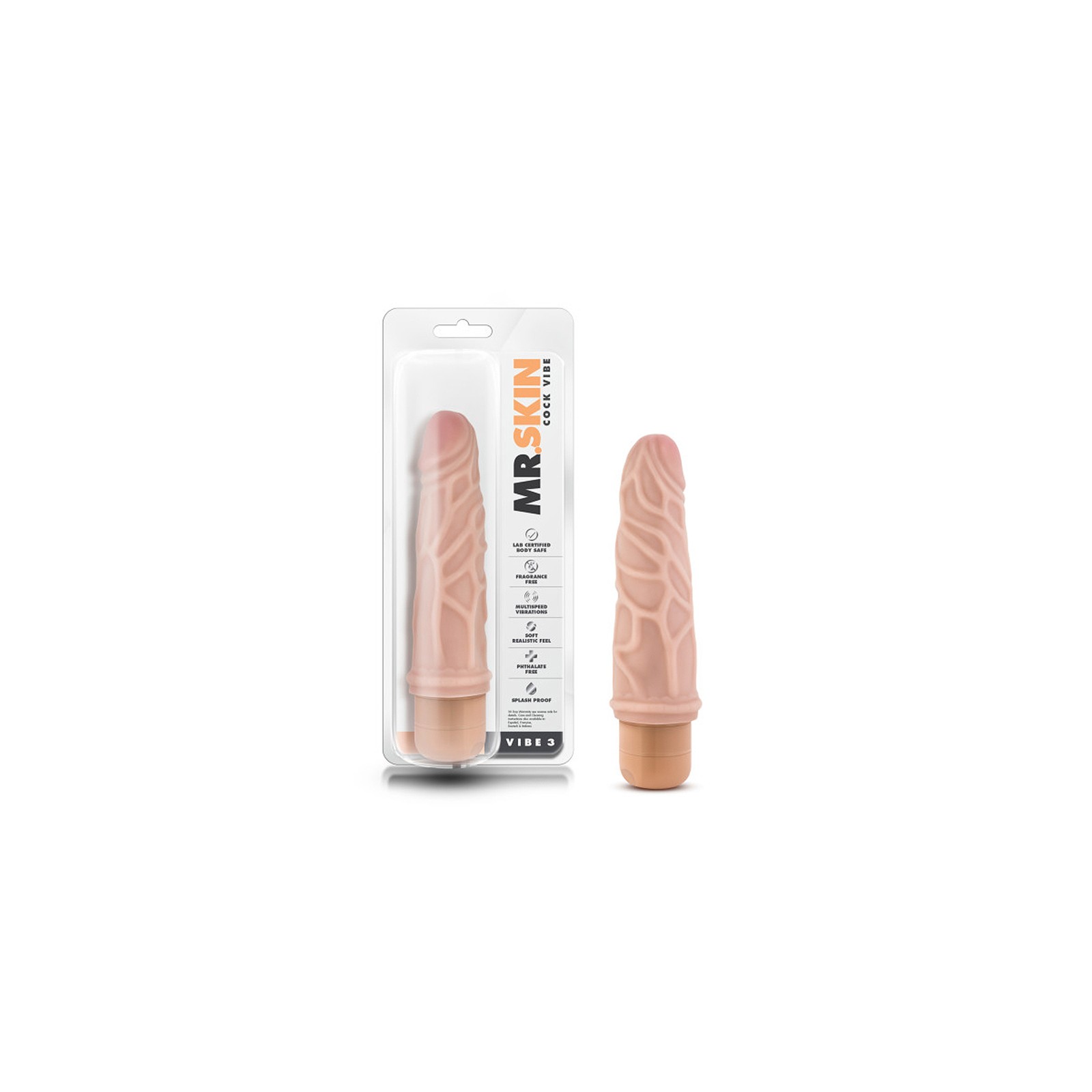 Dr. Skin Vibe 3 Realistic Vibrating Dildo