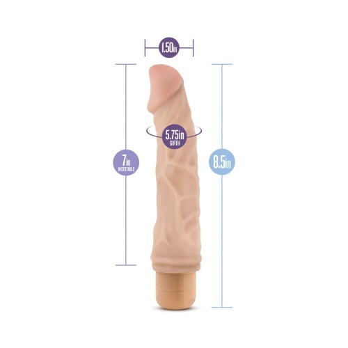 Dr. Skin Vibe 6 Dildo Vibrante Realista de 8.75 Pulgadas Beige