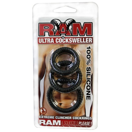 Ram Ultra Silicone Cocksweller 3 Rings