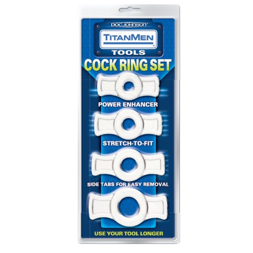 TitanMen Cock Ring Set Clear