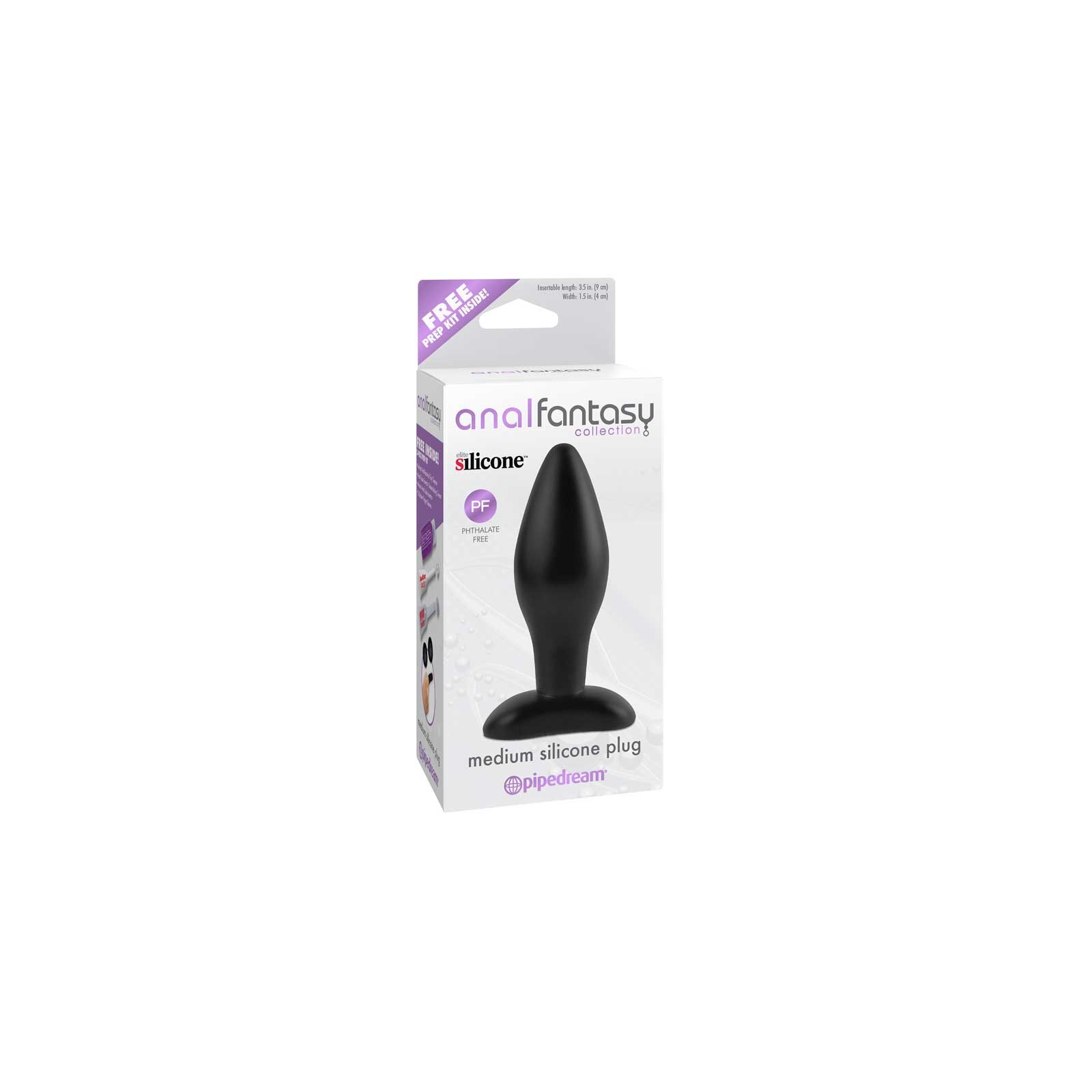 Pipedream Anal Fantasy Medium Silicone Plug Black