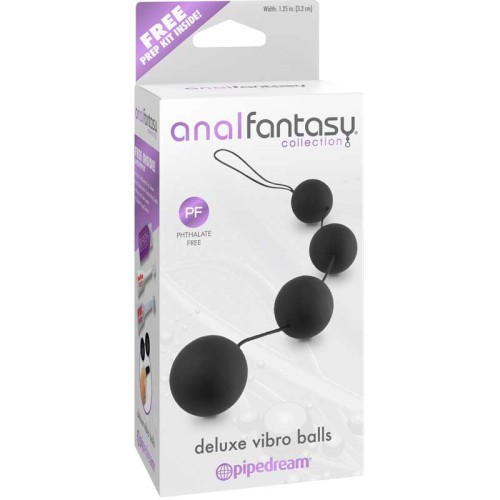 Colección de Fantasía Anal Deluxe Vibro Balls Negra