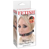 Adjustable Beginner's Open Mouth Gag Black - Fetish Fantasy Series