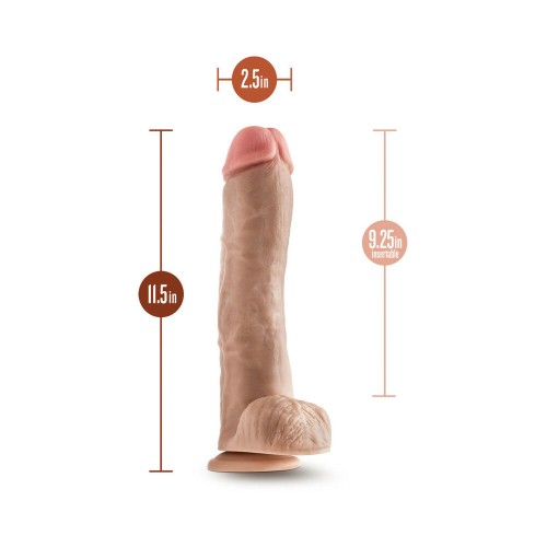 Dildo Realista Hung Rider Hammer de 11.5 in. con Testículos Beige