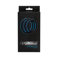 Juego de 3 Anillos C OptiMALE Negro Delgado