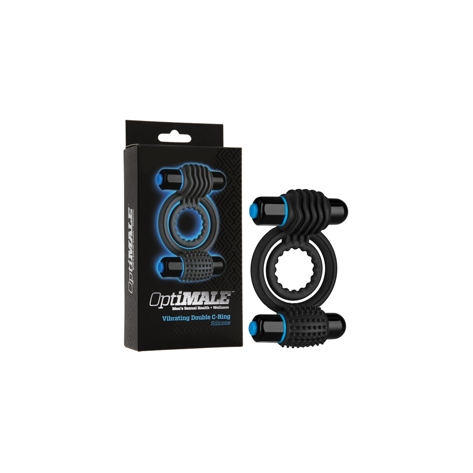 OptiMALE Vibrating Double C-Ring Black