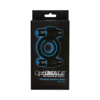 OptiMALE Vibrating Double C-Ring Black