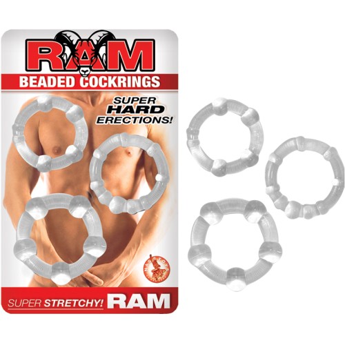 Stretchy Beaded Cockrings for Strong Erections