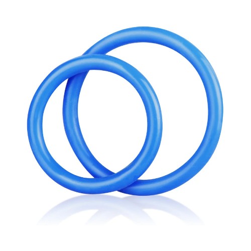 Blue Line Silicone Cock Ring Set for Extended Pleasure