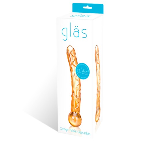 Dildo de Cristal Naranja Tickler 7.5 in.